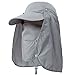 LC-dolida Fishing Hat 360°UV Protection Sun Hat, UPF 50+ Summer Men Women Sun Visor Cap Folding Removable Neck Face Mask Head Flap Cover for Hiking Gardening Beach Camping Boating Outdoor Activities