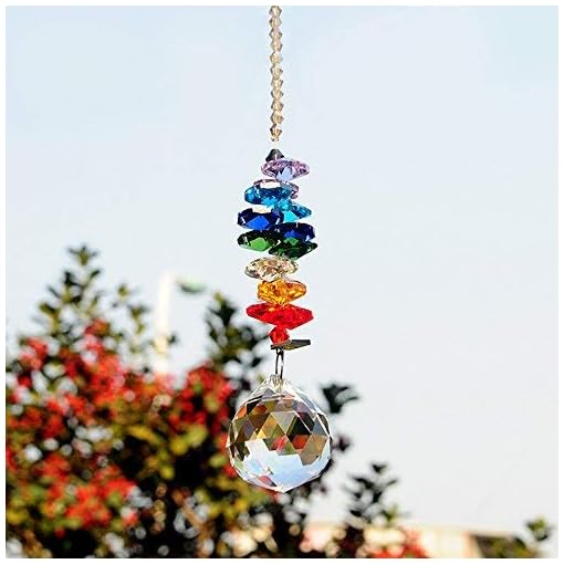 H&D 30mm Chandelier Crystals Ball Prisms Rainbow Octogon Chakra Suncatcher - Thumbnail 3