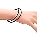 Handmade Leather Bracelets by Karma Leather: Vintage Infinity Wrap Style Leather Wristband For Men & Women - With Durable, Extra Strong Stainless Steel Clasp Braided Leather Cuff Bracelet, 16.5 Inches Long (Black)