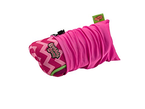 BubbleBum Backless Inflatable Travel Booster Car Seat, Pink Chevron