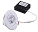 Cloudy Bay 4inch LED Recessed light With Junction Box,Gimbal Retrofit Downlight Dimmable,9W CRI90 Warm White 3000K, Beam Angel 50°, IC rated, Damp Location