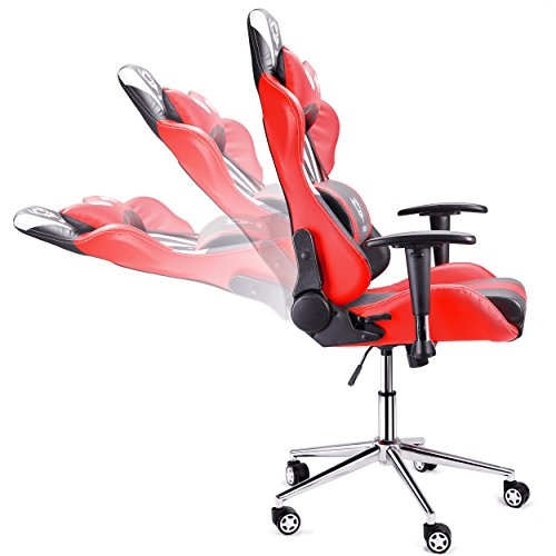 Diablo-X-Eye-Gaming-Sedia-Base-cromata-braccioli-Regolabili-meccanismo-di-inclinazione-Cuscino-Lombare-Finta-Pelle-Portata-150-kg-Scelta-del-Colore-Nero-Rosso