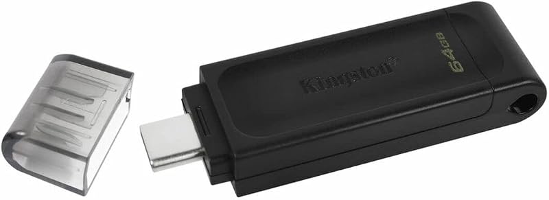 Kingston DataTraveler 70 USB-C 64GB Flash Drive Black USB 3.2 Gen 1 Portable