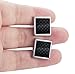 Jstyle Carbon Fiber Cufflinks for Men Shirt Unique Business Wedding White