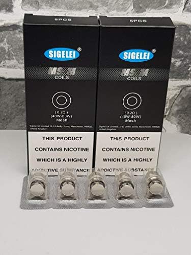 SIGELEI MS and MS-H Moonshot 120 Coils for Sobra Kit (MS-M 0.2Ohm)