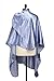 Cover N Style Passionate Periwinkle Hair cutting Styling Cape Light Blue and White over sized 55x58
