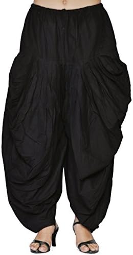VB Originals Women's Cotton Baggy Dhoti Salwar Casual Trouser Ethnic Wear Medium Black