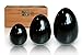 Yoni Jade kegel Exerciser Vaginal Eggs by Beauty Molly Set of 3 Natural Black Obsidian Egg for kegel Exerciser Yoga Egg Pelvic Floor Muscles Vaginal Exercise Size S/M/L
