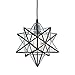 YOBO Lighting Transparent Glass Moravian Star Pendant Chandelier, 11 Inch