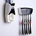 LiveOut Toothpaste Dispenser Automatic - Toothpaste Squeezer - Toothbrush Holder (Black)