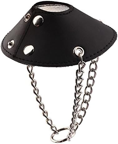 The Bondage Locker Scrotum Parachute Ball Stretcher Cock Ring, Black,silver