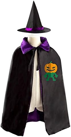 Wicked Pumpkin Boy Reversible Halloween Costume Witch Cape Cloak Kid's Hat