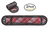 TravelMate Beautiful Tie Pouch, Nylon Travel Tie Case Necktie Travel Roll (2 Pack)