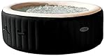 Intex PureSpa Jet & Bubble Deluxe Portable Hot Tub, Round, 77", Onyx Black