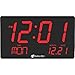 Bluetech Oversized LED Digital Clock- Extra Large Display, Easy To Read 3 Inch Digits, Sleek Design - Wall-Shelf Clock For Home Or Office Use