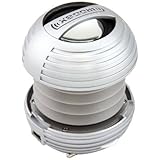 XBOOM Mini Portable Capsule Speaker with Rechargeable Battery and Enhanced Bass+ Resonator - Silver
