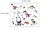 Wall Decal Stickers Dinosaurs T-rex Kids Bedroom Nursery Daycare and Kindergarten Mural Home Decor DIY Self Adhesive Removable