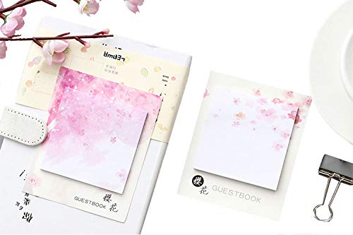 RIANCY Cute Oriental Cherry Sticky Notes, Memo Self-Stick Notes, Things to Do List Notepad, Schedule Marker, 30 Sheets per Pad (Sakura,Pack of 8) - Thumbnail 6
