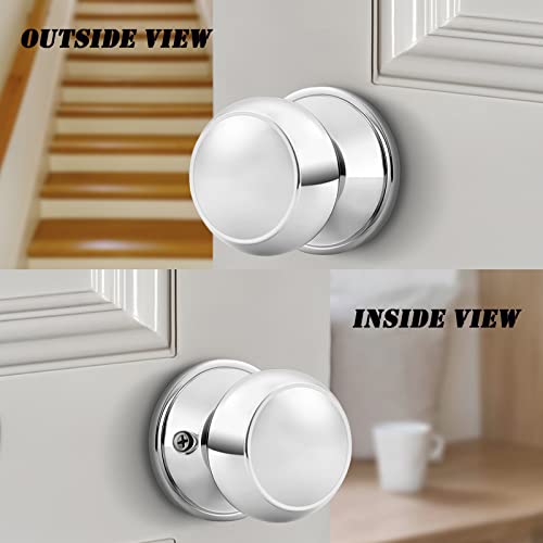 Probrico Passage Door Knob (5 Pack) for Hall/Closet, NonLocking