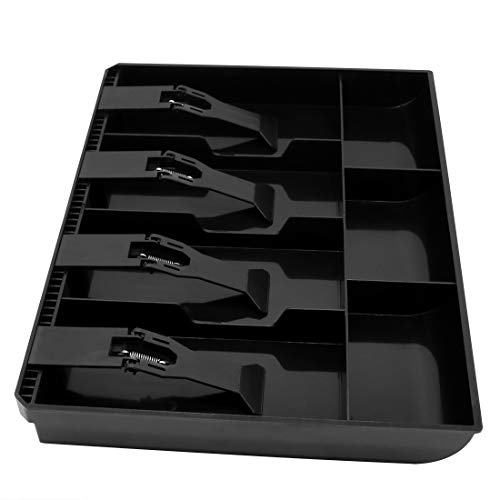 Cash Register Drawer Insert Tray with 4 Bill/3 Coin Compartments for
