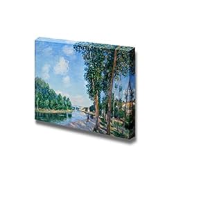 Saint-Mammes. June Sunshine by Alfred Sisley - Canvas Print Wall Art Famous Painting Reproduction - 12" x 18"