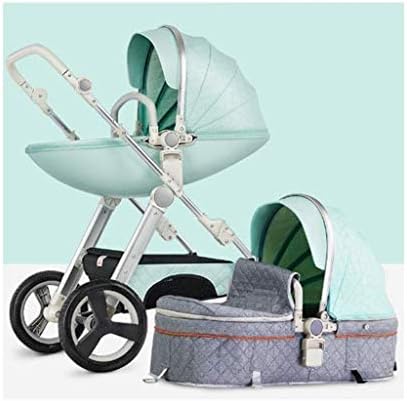 KJRJYR Baby Trolley Modular Travel System Lightweight Baby Stroller Sleek & Versatile Easy Infant Car Seat Transfer Oversized Storage Basket Travel Stroller (Color : Blue)