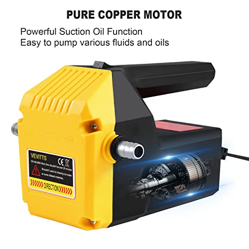 Vevitts 80w Oil Change Pump Extractor 12V Motor Oil Extractor Pump for
