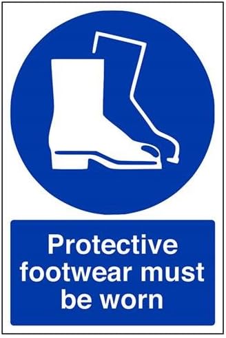 VSafety Protective Footwear Must Be Worn In This Area PPE Sign ...