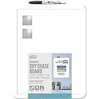 Board Dudes 11" x 14" Plastic Framed Magnetic Dry Erase Board Includes 1 Marker and Magnet (DDD49)