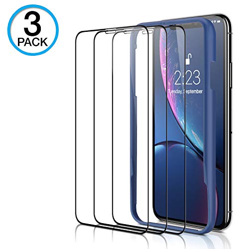 Besiva (3 Packs) Screen Protector Designed for iPhone XR 2018, Premium HD Clarity Edge to Edge Coverage Full Protection Tempered Glass Screen Protector for iPhone XR,SK1