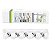 LETMY Broom Holder Wall Mounted - Mop and Broom Holder - Garage Storage Rack&Garden Tool Organizer - 5 Position 6 Hooks for Home, Kitchen, Garden, Tools, Garage Organizing
