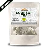 100% Natural Soursop Tea by Source Nutrition - Pure Graviola Tea, Cut and Sifted Leaves, High in Acetogenins - 30 Tea Bags With Resealable Pouch (Soursop Tea)