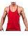 YAKER Men's Blank Stringer Y Back Bodybuilding Gym Tank Tops