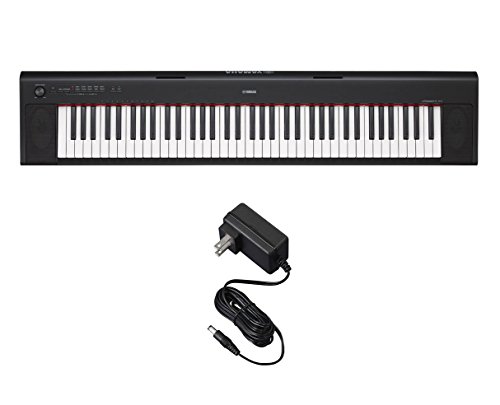 Yamaha NP32 NP-32 Black Portable Digital 76-Key Piano with Free Power Supply