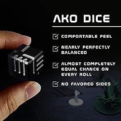 AKO DICE I - Black - Custom Metal dice Version 1 by