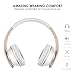 Sound Intone Headphones with Microphone and In-Line Volume Control, Perfect Sound with Powerful Bass, Adjustable, Foldable Headset for Iphone and Android Devices  (White)
