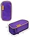 JAVOedge Double Sided Makeup Cosmetic Bag and Jewelry Travel Multi-Function Organizer (Dark Purple)