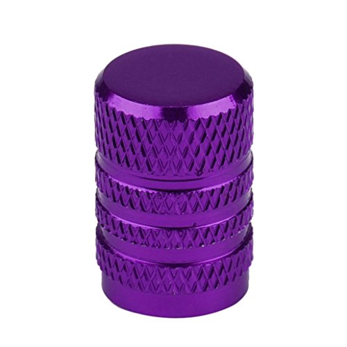 Fullfun 4X Car Truck Bike Tire Wheel Rims Stem Air Valve Caps (Purple)