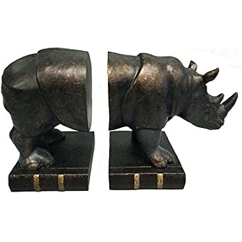 Comfy Hour Farmhouse Resin Bookends Set Of 2 - Wheel Gear Design, 7x5x3 Inch, Heavy Weight For Stability