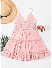 ZAFUL - Vestido de verano para mujer con volantes, diseño de camuflaje