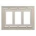 Franklin Brass Classic Architecture (1-Pack) Decorative Light Switch Cover Brushed Nickel 3-Gang Decorator/Rocker Wall Plate Triple Switch Plate Cover Electrical Outlet Guard W35226-SN-C
