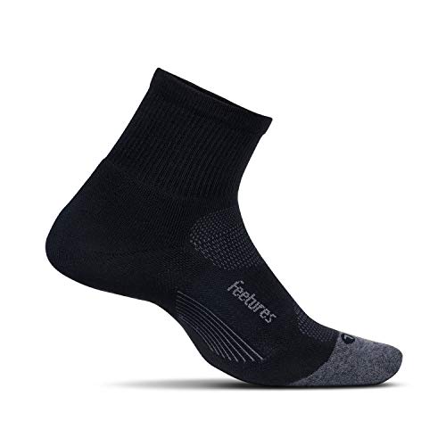 Feetures - Elite Max Cushion - Quarter - Black - Size Large