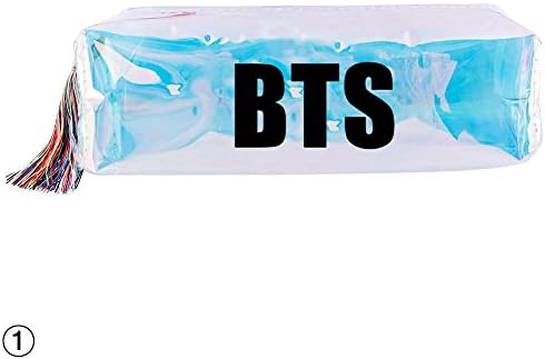 LEIZENG KPOP BTS EXO WANNAONE GOT7 Laser Colorful Pencil Bag Case Makeup Bag