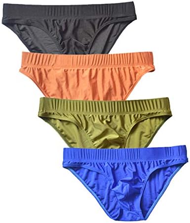 NEIKU Mens Underwear Bikini Briefs Pack Seamless Thongs Breathable Underwear