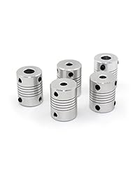 cctree flexible acoplamientos 5 mm a 8 mm) NEMA 17 Shaft Coupler forcreality CR 10 cr 10s S4 S5 Makerbot Reprap Impresora 3d Prusa i3 o CNC Máquina (Pack de 5 unidades)