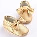 Voberry Baby Boys Girls Soft Soled Tassel Bowknots Crib Shoes PU Moccasins (0~6M, Gold)