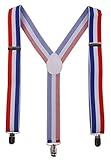 BODY STRENTH Y Shape Adjustable Men's Suspenders with Clips Wide Leather Braces