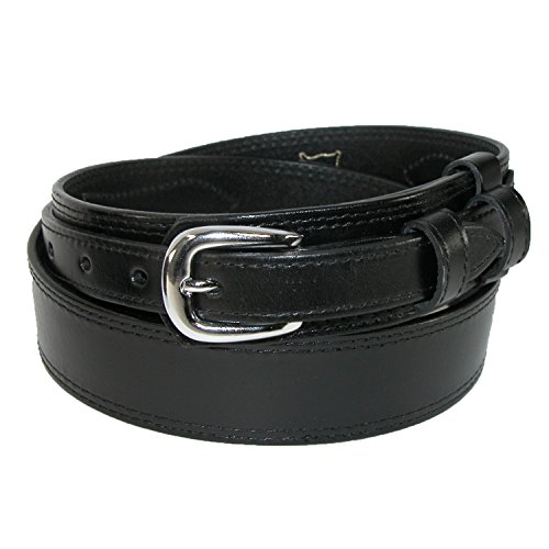 CTM Men's Leather Removable Buckle Ranger Belt, 40, Black