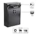 Display4top Wall Mounted Locking Drop Box Mailbox-Inter Office Mailbox-Letter Box,Ideal for Residential Deliveries, Schools, Office, Home, Mail Centers and More.(Black) (Large)
