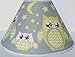 Grey and Yellow Owl Lamp Shade Children's Woodland Forest Animals Lampshade Nursery Room Decor